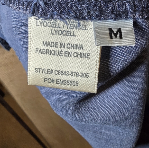 CLOTH & STONE Tencel Blue Denim Tunic Dress Size MED - Picture 5 of 9